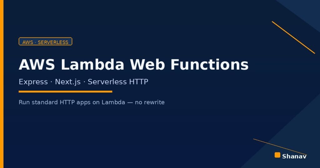AWS Lambda Web Functions - Express, Next.js, serverless HTTP - Shanav